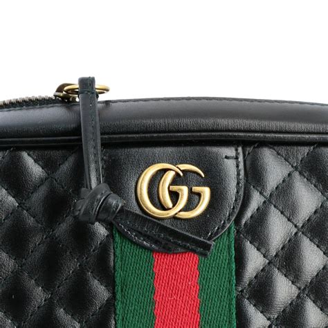 black leather long strap gucci purse with circle discs|Gucci purses for women.